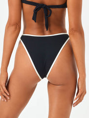 L*Space Nora Bottom Bitsy in Black/Cream, view 2, click to see full size