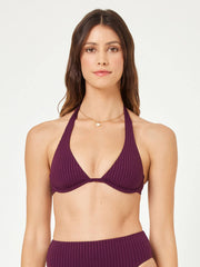 Isa Top in Merlot, view 1, click to see full size