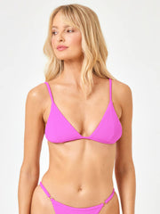 L*Space Lindsay Top in Bright Fuchsia, view 1, click to see full size