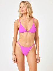 L*Space Remi Bottom Bitsy in Bright Fuchsia, view 4, click to see full size