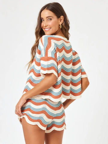 L*Space Make Waves Sweater in Del Mar Stripe