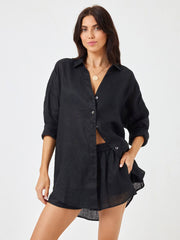 L*Space Rio Tunic in Black, view 3, click to see full size