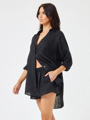 L*Space Rio Tunic in Black, view 4, click to see full size