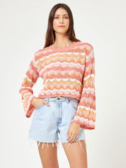 Sun Ray Sweater in Bahama Bound Stripe, view 1, click to see full size