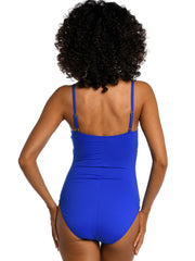 La Blanca Island Goddess Lingerie Maillot In Sapphire, view 2, click to see full size