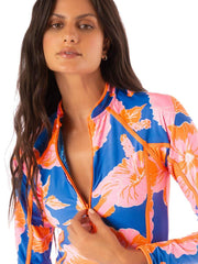 Cardi One Piece Surf Suit in Magnolia Mirage, view 3, click to see full size