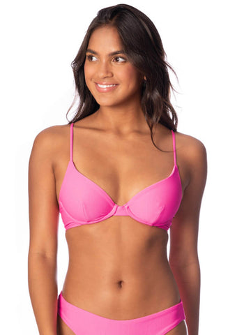 Dainty Underwire Top in Radiant Pink