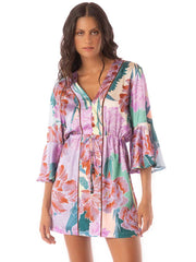 Maaji Enjoyable Kaftan in Japanese Eden, view 3, click to see full size