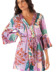 Maaji Enjoyable Kaftan in Japanese Eden, view 4, click to see full size