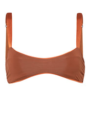 Headhunter Bralette in Satin Umber, view 3, click to see full size