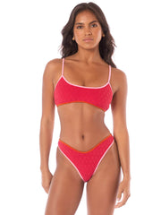 Maaji Lane Top in Apple Red, view 4, click to see full size