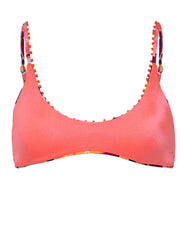 Liberties Bralette in Coral Leafy, view 5, click to see full size