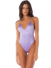 Mae One Piece Cheeky in Lavander Wisteria, view 1, click to see full size