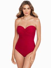 Miraclesuit Rock Solid Madrid One Piece in Grenadine, view 3, click to see full size