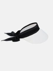 Pia Rossini Augusta Visor in White/Black, view 3, click to see full size