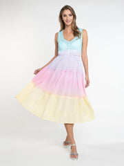 Pia Rossini Biarritz Maxi Dress in Pastel, view 1, click to see full size