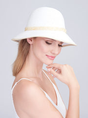 Pia Rossini Cassini Hat in White/Natural, view 1, click to see full size