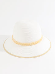 Pia Rossini Cassini Hat in White/Natural, view 2, click to see full size