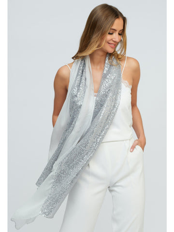 Chrystal Scarf in Silver