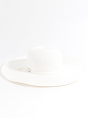 Pia Rossini Porto Hat in White, view 2, click to see full size