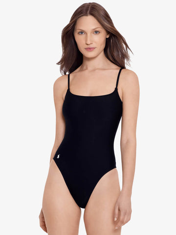 Lauren Ralph Lauren Black Bikini One Piece Swimsuit, US 12, Women's