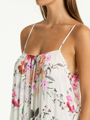 Sea Level Belle Tiered Maxi Sundress in Coconut, view 4, click to see full size