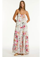 Sea Level Belle Tiered Maxi Sundress in Coconut, view 1, click to see full size