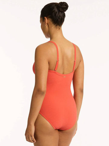 Messina Tie Front DD/E One Piece in Flame