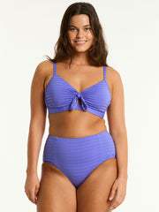 Capri High Waist Bottom In Iris, view 3, click to see full size