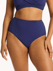 Sea Level Messina High Waist Bottom in French Navy, view 1, click to see full size