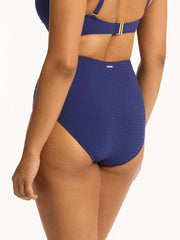 Sea Level Messina High Waist Bottom in French Navy, view 2, click to see full size