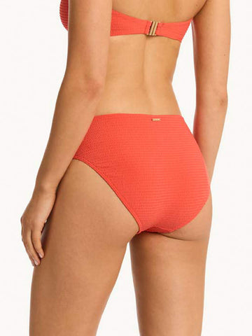 Sea Level Messina Mid Bikini Bottom in Flame