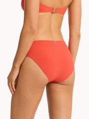 Sea Level Messina Mid Bikini Bottom in Flame, view 2, click to see full size