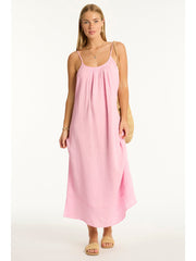 Sea Level Sunset Sundress in Pink, view 1, click to see full size