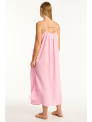 Sea Level Sunset Sundress in Pink, view 2, click to see full size