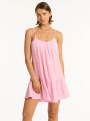 Sea Level Sunset Short Sundress in Pink, view 1, click to see full size