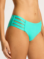 Seafolly SF Collective Multi Strap Hipster Bottom in Aquatic Blue, view 5, click to see full size