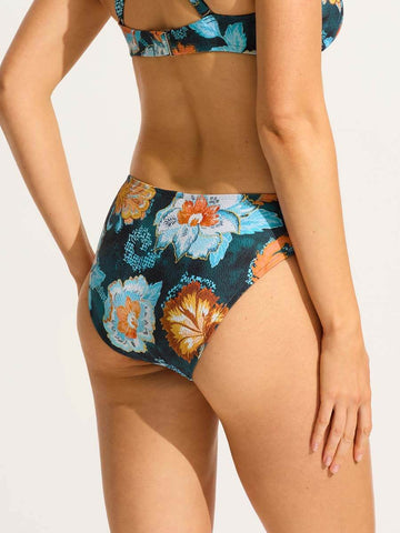 Seafolly Spring Festival Retro Bottoms in True Navy