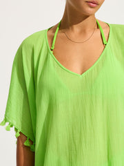 Amnesia Kaftan in Jasmine Green, view 4, click to see full size