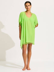 Amnesia Kaftan in Jasmine Green, view 1, click to see full size