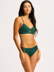 Seafolly Collective Hybrid Bralette in Evergreen, view 3, click to see full size