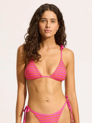 Mesh Effect Slide Triangle in Hot Pink, view 1, click to see full size