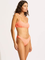 Seafolly Sea Dive Bralette in Peach Pink, view 3, click to see full size