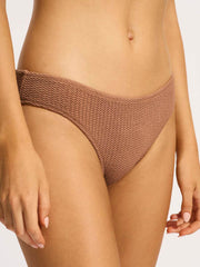 Seafolly Sea Dive Hipster in Bronze, view 3, click to see full size