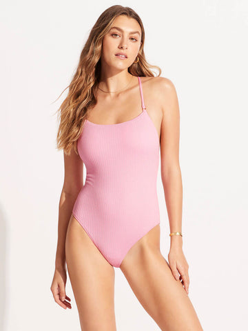Seafolly Palm Paradise Bandeau One Piece In Black – Sandpipers