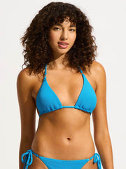 Seafolly Sea Dive Slide Triangle in Turquoise, view 1, click to see full size