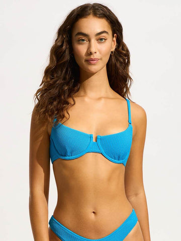 Seafolly Sea Dive Underwire Bra in Turquoise