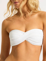 SF Collective Twist Bandeau in White, view 4, click to see full size