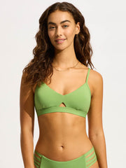 Seafolly Seafolly Collective Hybrid Bralette in Sage, view 1, click to see full size