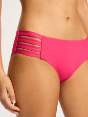 Seafolly Seafolly Collective Multi Strap Hipster Bottom in Raspberry, view 5, click to see full size